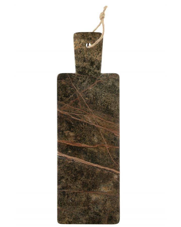 Plateau À Fromage Rectangle Marbre Vert Kaki/Vert Foncé Large ,48x16,5x1,5cm