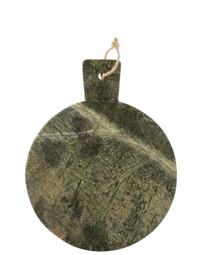 Plateau À Fromage Rond Marbre Vert Kaki/Vert Foncé ,38x30,5x1,5cm