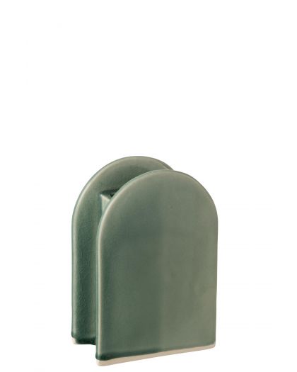 Vase Bart Porcelaine Vert Foncé ,17x9,5x24,5cm
