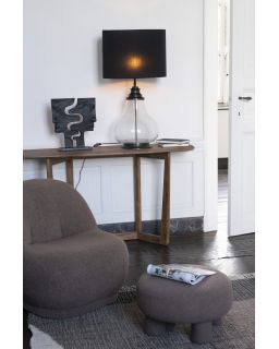 Figurine Visages Imbriqués Aluminium Noir ,34x8x40cm