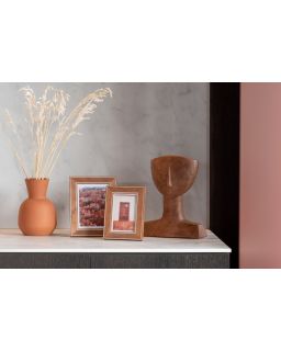 Cadre Photo 10X15Cm Lignes Marron Fonce Bois ,15x20x1,5cm