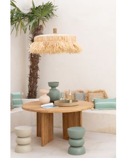 Table Gigogne Lise En Fer Verte ,32x32x43,5cm