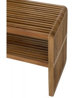 Console Avec Etagere Teck Recycle Naturel Taille S ,118x30x40cm