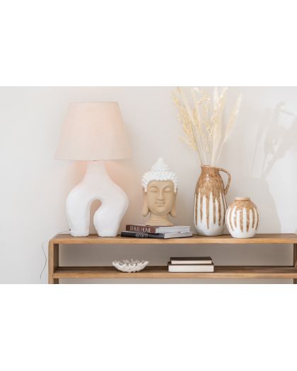 Console Avec Etagere Teck Recycle Naturel Taille S ,118x30x40cm