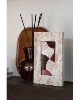 Cadre Photo 10X15 Mabre Beige Small ,23x18x2cm