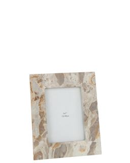 Cadre Photo 13X18 Marbre Beige Large ,26x21x2cm