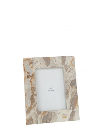 Cadre Photo 13X18 Marbre Beige Large ,26x21x2cm