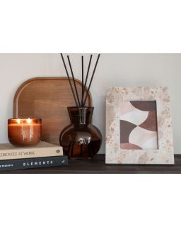 Cadre Photo 13X18 Marbre Beige Large ,26x21x2cm