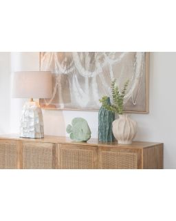 Lampe De Table Effet Perlé Coquillage Blanc Cassé/Beige Clair ,48,3x25,4x67,3cm