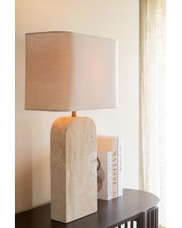 Lampe Travertin Beige ,40x20x71cm