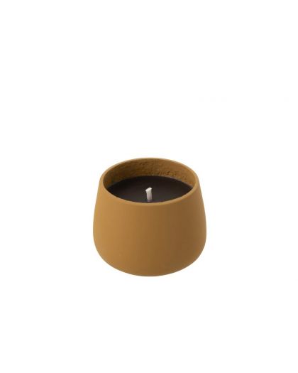 Bougie Exterieure Cyra Ciment Marron Clair Small 18H ,14x14x11cm