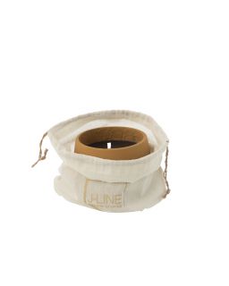 Bougie Exterieure Cyra Ciment Marron Clair Small 18H ,14x14x11cm