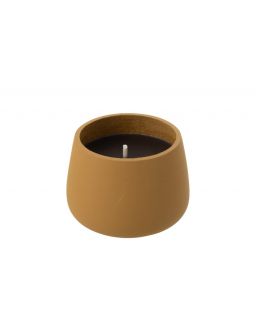 Bougie Exterieure Cyra Ciment Marron Clair Medium 31H ,18x18x13,5cm