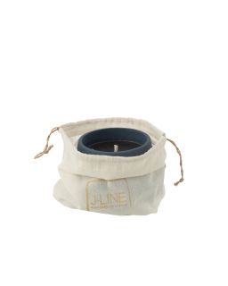 Bougie Exterieure Cyra Ciment Bleu Small 18H ,14x14x11cm