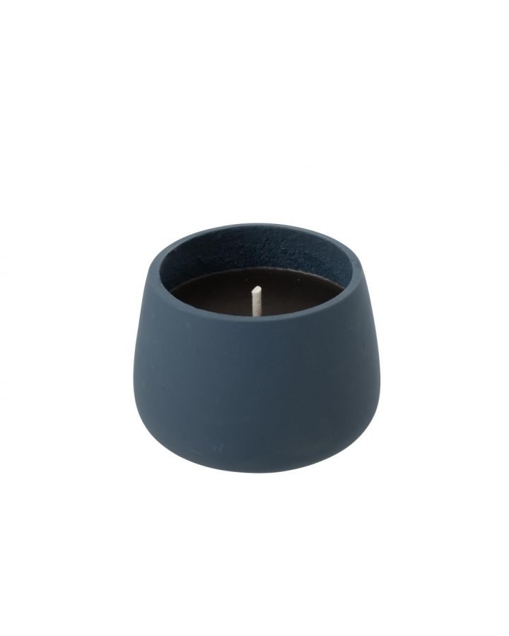 Bougie Exterieure Cyra Ciment Bleu Medium 31H ,18x18x13,5cm