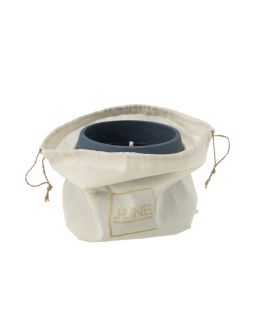 Bougie Exterieure Cyra Ciment Bleu Medium 31H ,18x18x13,5cm