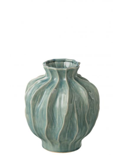 Vase Jules Porcelaine Bleu ,23x23x26cm