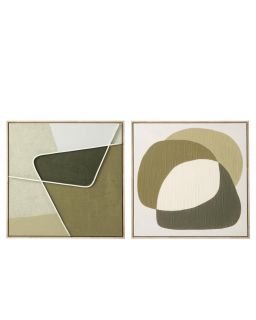 Tableau Géométrique Mdf Multicolore Assortiment De 2 ,50x50x3,2cm