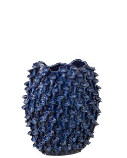 Vase Yari Argile Bleu Small ,27x15x32cm