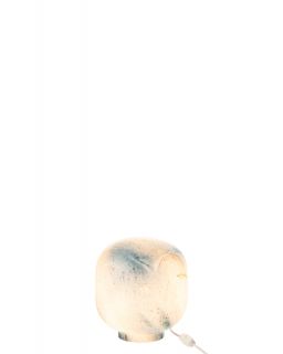 Lampe De Table Bola Verre Bleu/Blanc Small ,21x21x21,5cm