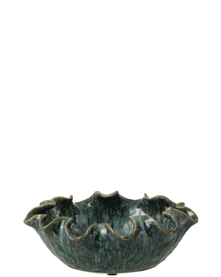 Plateau Décoratif Ronny Irrégulier Argile Bleu ,33x28,5x11,5cm