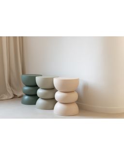 Table Gigogne Lise En Fer Verte ,32x32x43,5cm