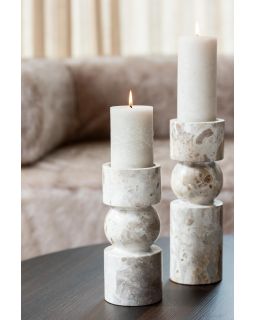 Chandelier Marbre Beige Large ,9x9x30cm