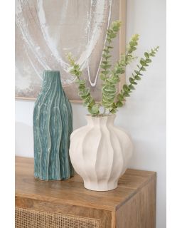 Vase Richard Porcelaine Bleu ,16x16x42cm