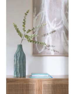 Vase Richard Porcelaine Bleu ,16x16x42cm