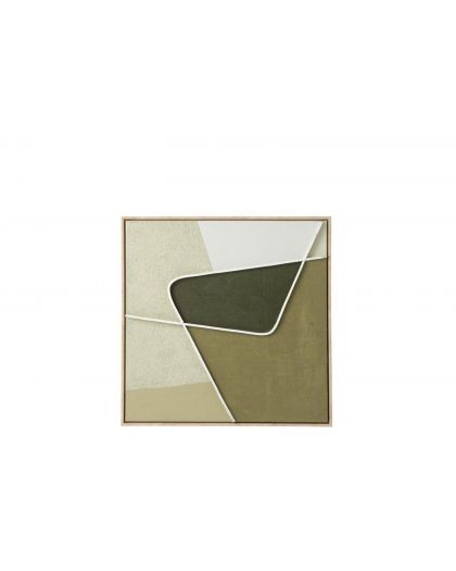 Tableau Géométrique Mdf Multicolore Assortiment De 2 ,50x50x3,2cm