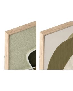 Tableau Géométrique Mdf Multicolore Assortiment De 2 ,50x50x3,2cm