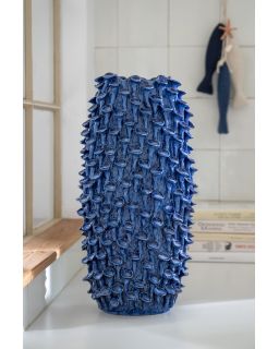 Vase Yari Argile Bleu Large ,24x18x48cm
