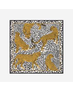 Carre 65 Pampa 55% Coton 45% Tencel Noir Taille 65X65 Cm