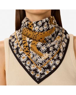 Carre 65 Pampa 55% Coton 45% Tencel Noir Taille 65X65 Cm