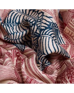 Carre 130 Piranesi 52% Soie 48% Modal Turquoise Taille 130X130 Cm