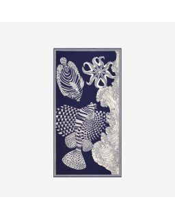 Etole 100 Vague 55% Coton 45% Tencel Bleu Marine Taille 100X190 Cm