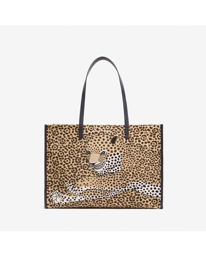 Sac Shopping Felis Beigecorps Cotonanse Cuir Finitions Cuir Taille 30.5X40X16.5