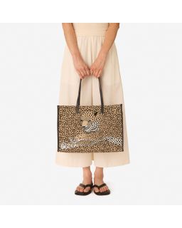 Sac Shopping Felis Beigecorps Cotonanse Cuir Finitions Cuir Taille 30.5X40X16.5