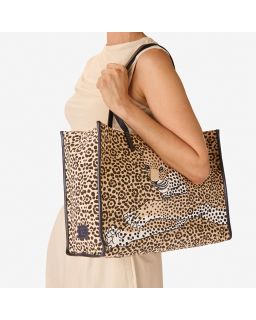 Sac Shopping Felis Beigecorps Cotonanse Cuir Finitions Cuir Taille 30.5X40X16.5