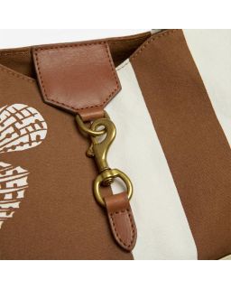 Sac Soft Shopping Poseidonmarroncorps Cotonanse Cuir Finitions Cuir Taille 55X37