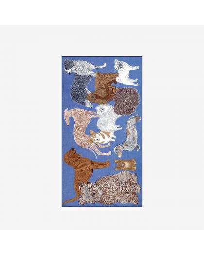 Etole 100 Cotton Toutou 100% Coton Bleu Taille 100X190 Cm