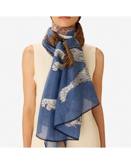 Etole 100 Cotton Toutou 100% Coton Bleu Taille 100X190 Cm