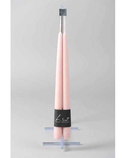 Luz Your Senses Velours Ø2,2Xl30Cm Paire De Bougies De Table VeloursTaupe