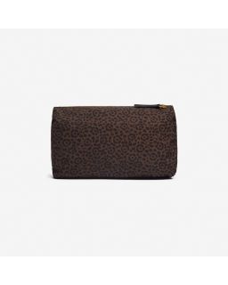 Trousse Taille M Felis Marron Corps 100% Polyester Finitions CuirTaille 30X17X