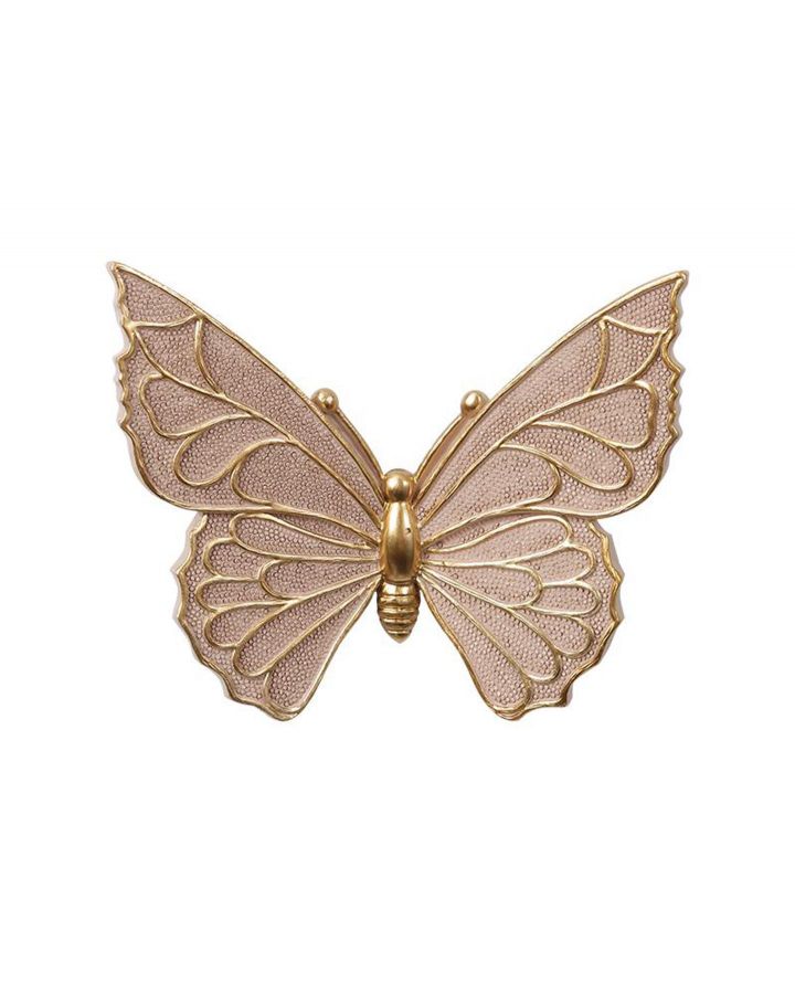 Deco Murale Papillon Rose 14X11,5X3,5Cm