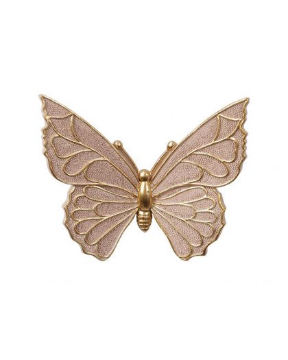 Deco Murale Papillon Rose 14X11,5X3,5Cm