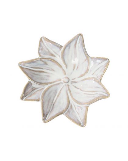 Coupelle Ceram Fleur Blanc 10X10X4Cm