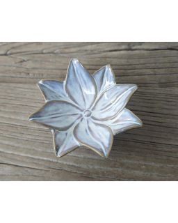 Coupelle Ceram Fleur Blanc 10X10X4Cm