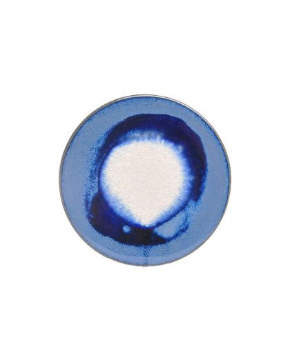 Dessous De Verre Ceram Bleu 11Cm