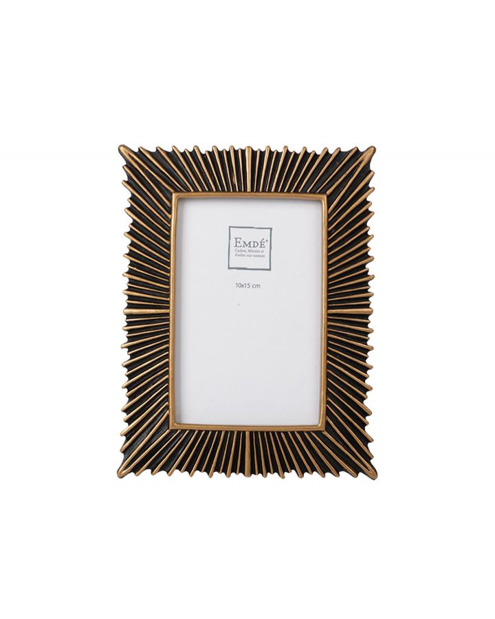 Cadre Ines Noir/Dore 10X15 Cm